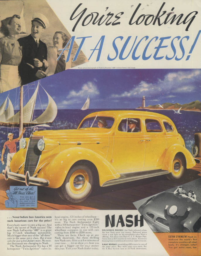 Image for You're looking at a Success! Nash LaFayette 400 Sedan ad 1937