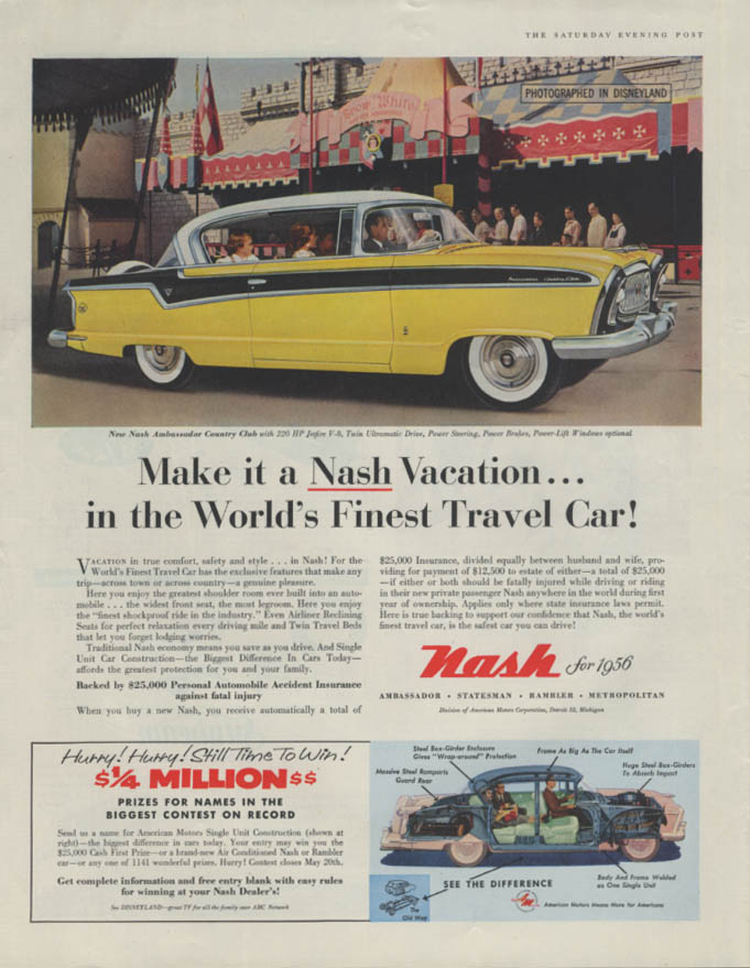 Image for Make it a Nash Vacation in the World's Finest Travel Car! Ad 1956