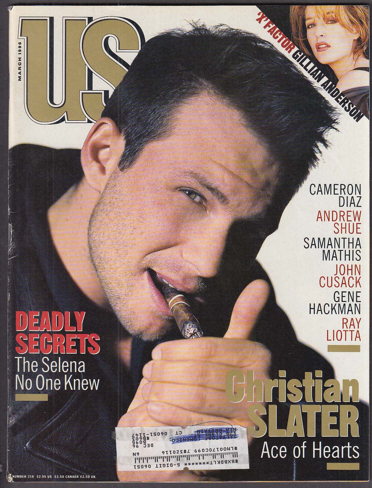 Image for US Christian Slater Cameron Diaz Ray Liotta Gene Hackman Gillian Anderson 3 1996