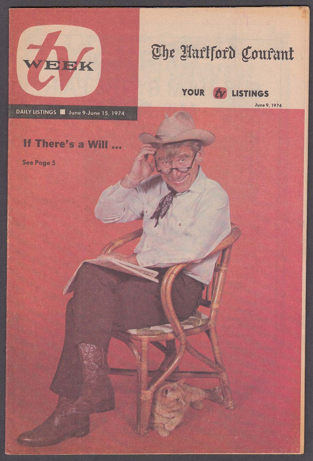Image for TV WEEK James Whitmore as Will Rogers Hartford Courant 6/9 1974