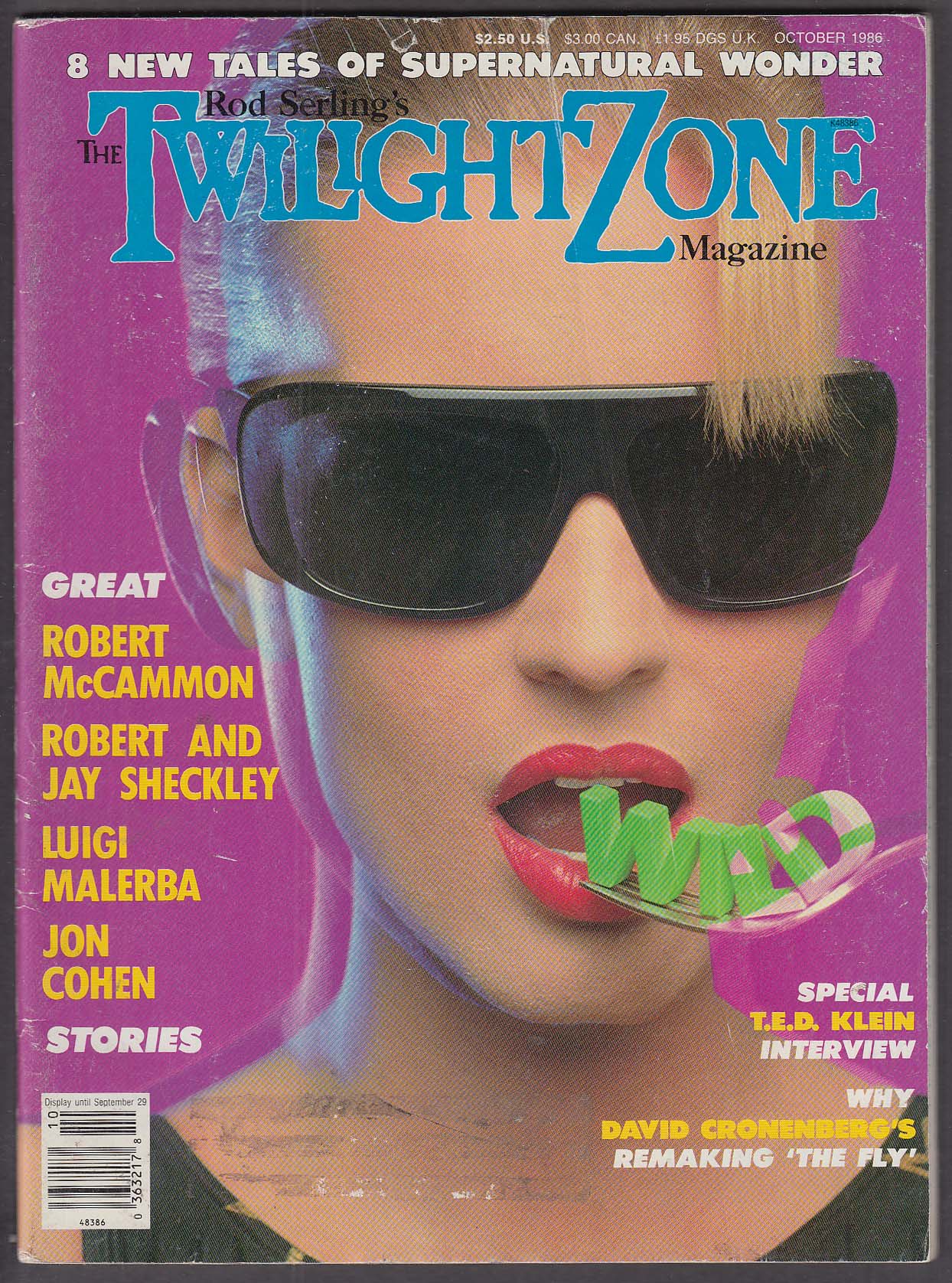 Image for TWILIGHT ZONE Cronenberg The Fly Robert McCammon Sheckley Malerba ++ 10 1986