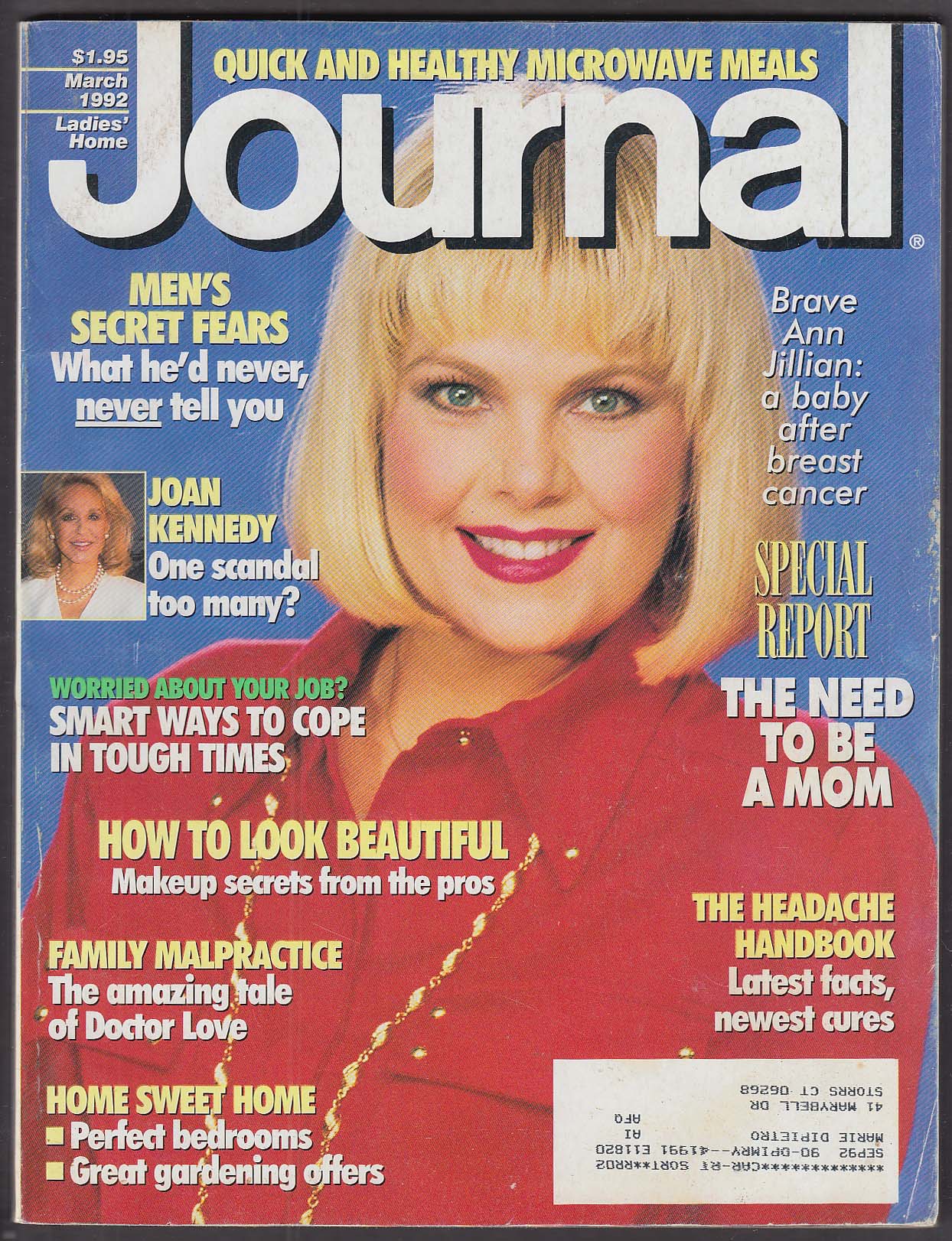 Image for LADIES' HOME JOURNAL Ann Jillian Joan Kennedy 3 1992