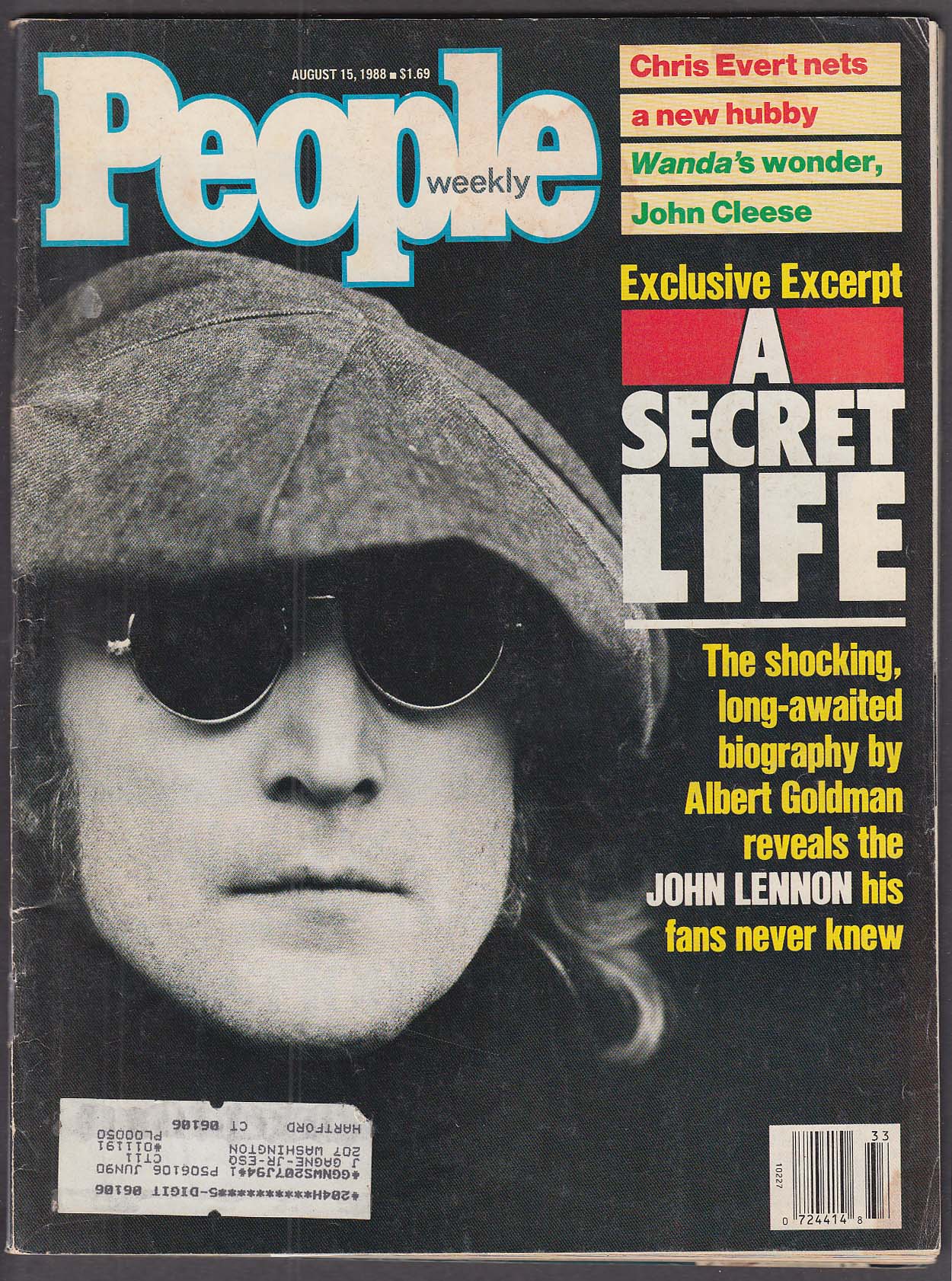 Image for PEOPLE John Lennon John Cleese Chris Evert 8/15 1988