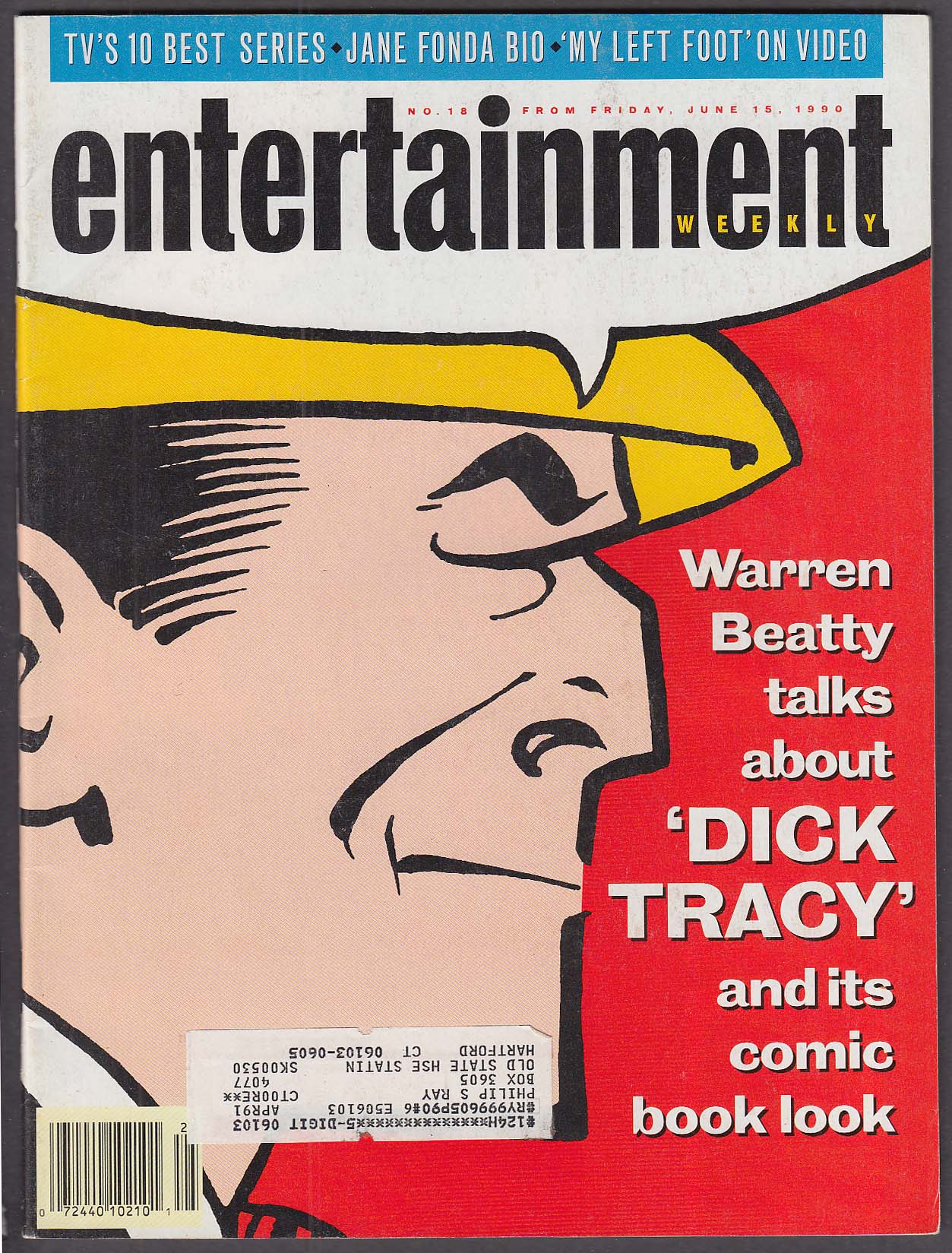 Image for ENTERTAINMENT WEEKLY Warren Beatty Dick Tracy Jane Fonda 6/15 1990