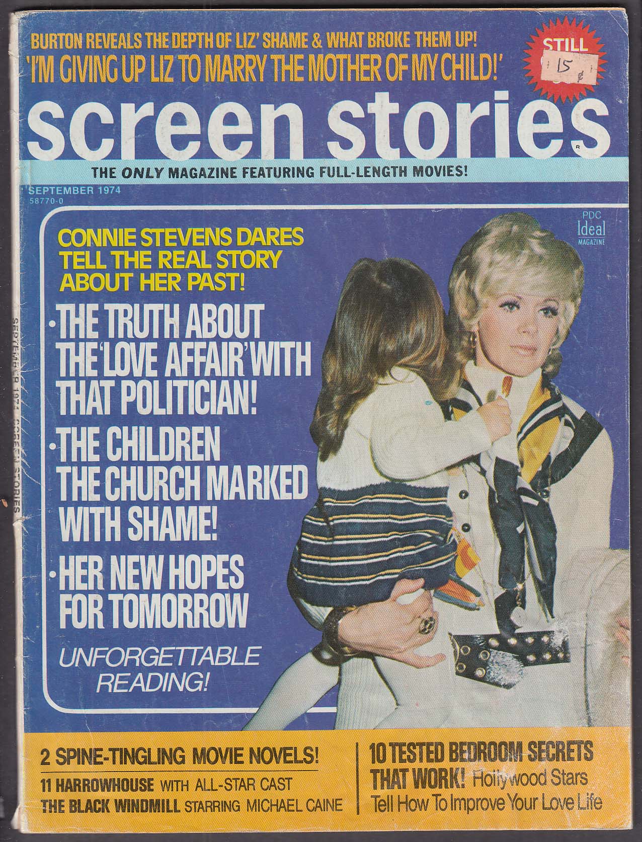 Image for SCREEN STORIES Connie Stevens Liz & Dick 9 1974
