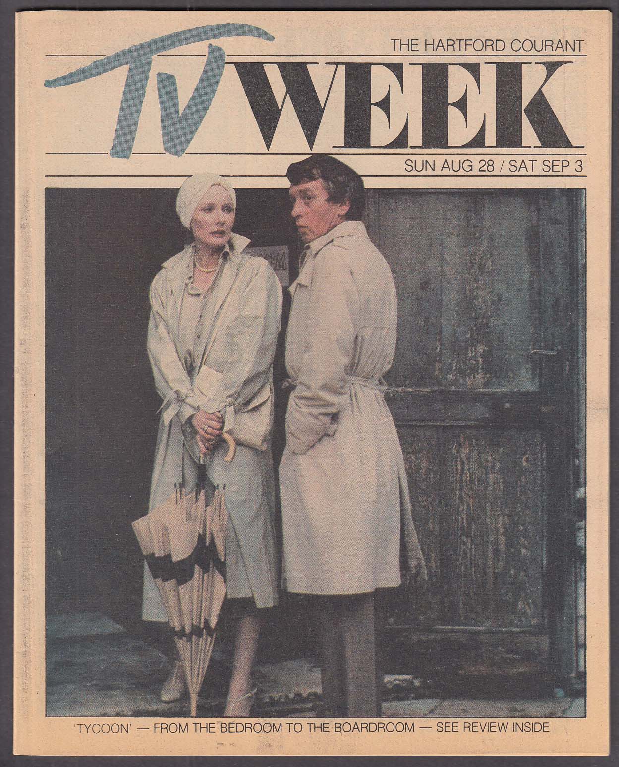 Image for TV WEEK Lynette Davies Desmond Jordan Hartford Courant 8/28 1983