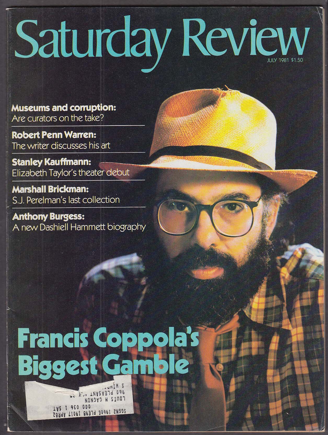 Image for SATURDAY REVIEW Francis Ford Coppola Penn Warren Liz Taylor Brickman ++ 7 1981