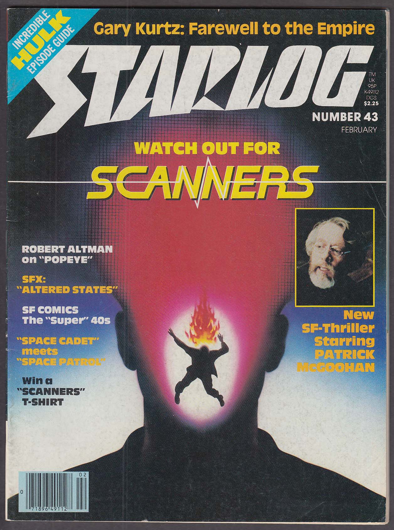 Image for STARLOG #43 Scanners Patrick McGoohan Incredible Hulk 2 1981