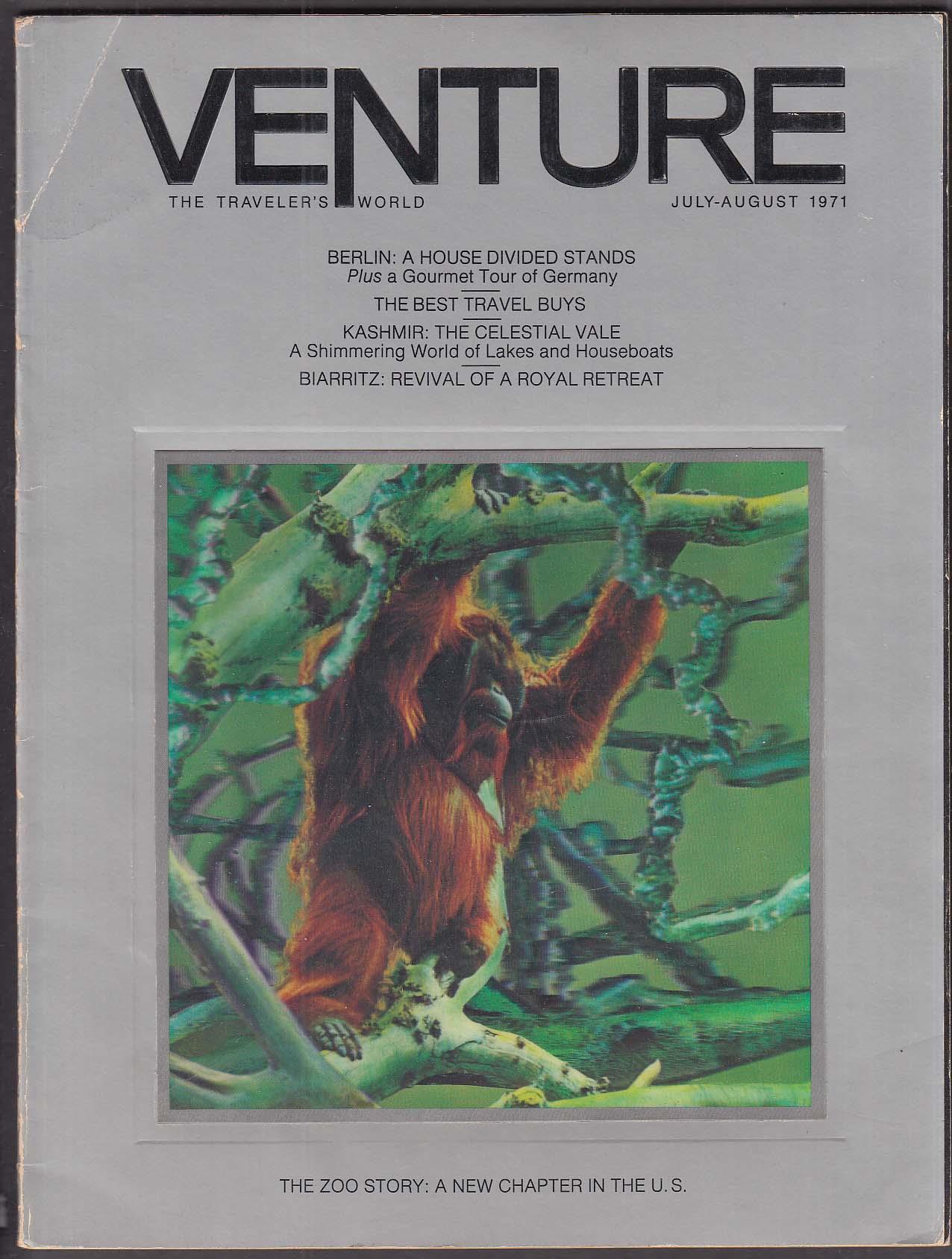 Image for VENTURE American Zoos Kashmir Biarritz Bronx Orangutan 7/8 1971