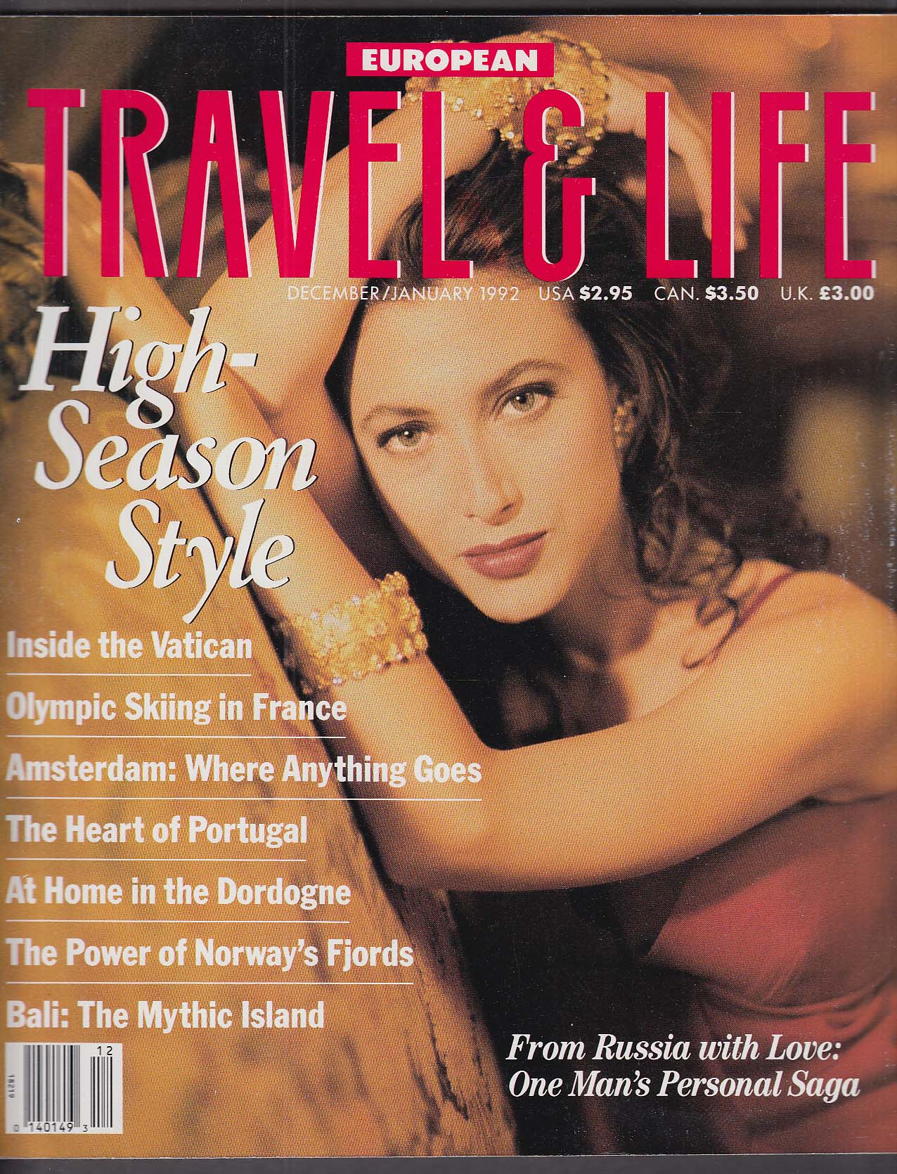Image for EUROPEAN TRAVEL & LIFE Isabelle Huppert Olympic skiing in France ++ 12 1991