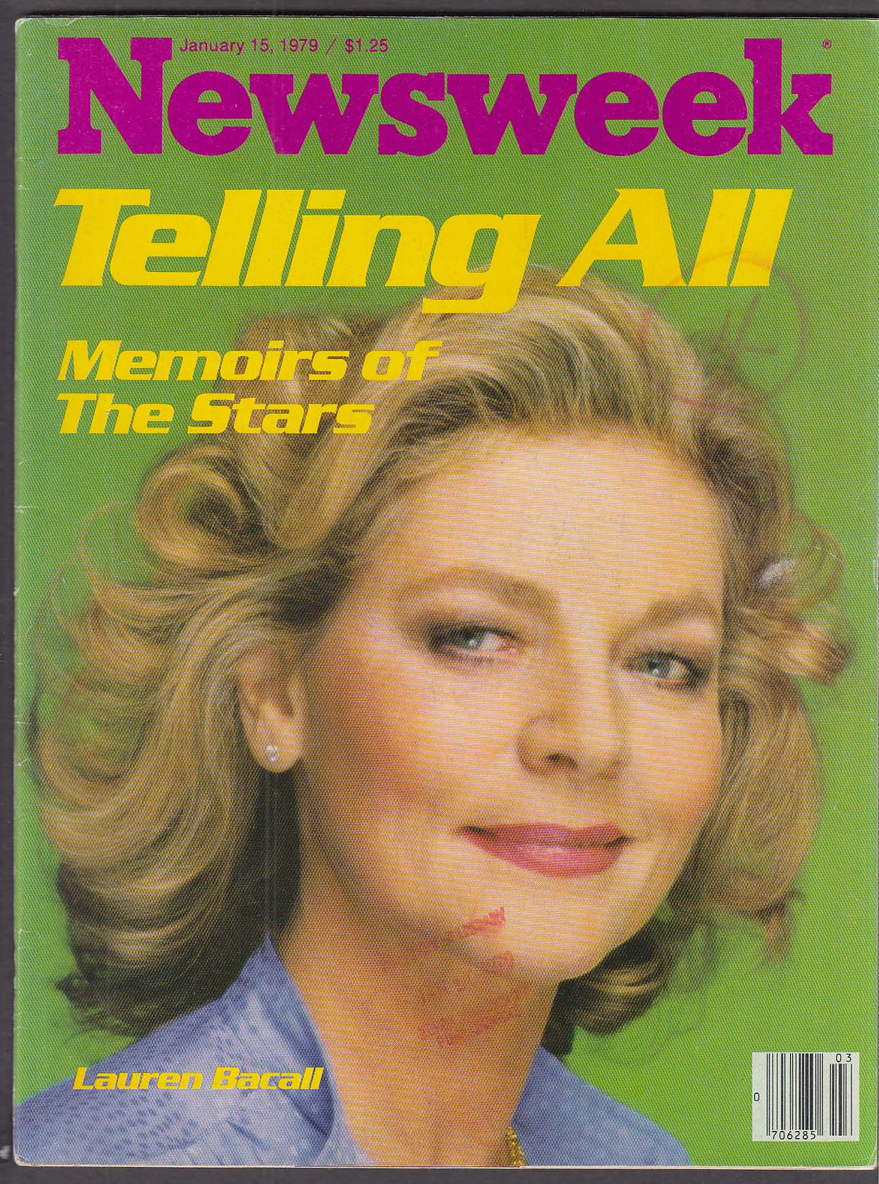 Image for NEWSWEEK Lauren Bacall 1/15 1979