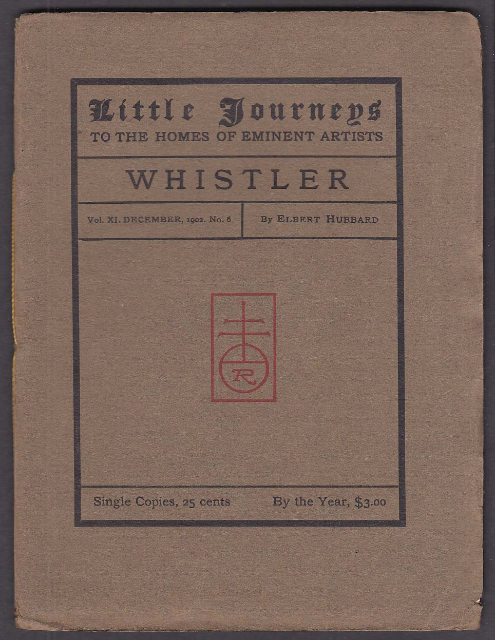 Image for Elbert Hubbard: Little Journeys 12 1902: Whistler