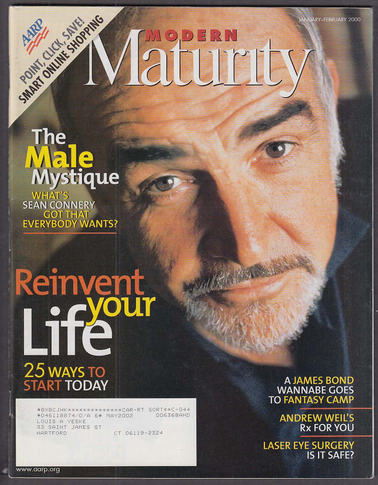 Image for MODERN MATURITY Sean Connery Andrew Weil Laser Eye Surgery 1-2 2000