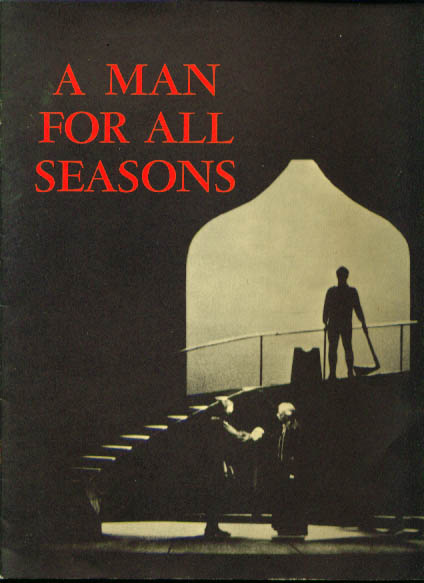 Image for Man for All Seasons touring company program 1960s