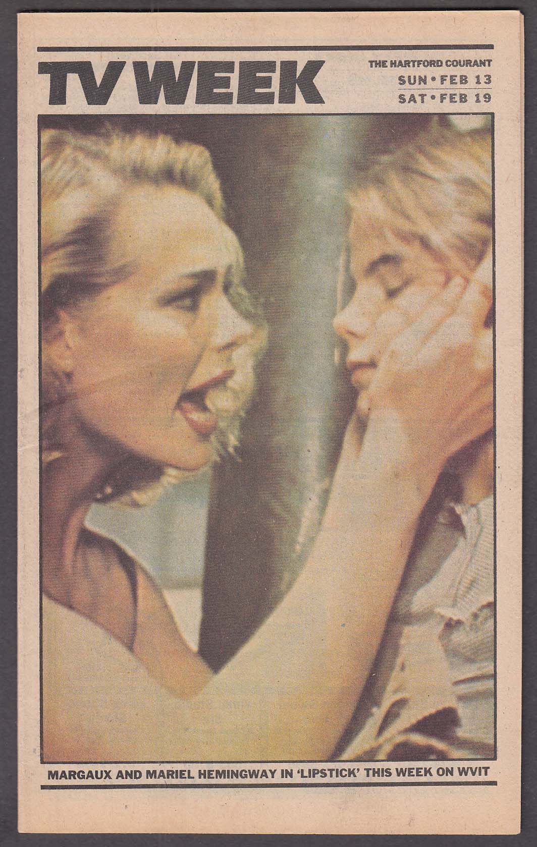 Image for TV WEEK Margaux Mariel Hemingway Hartford Courant 2/13 1983