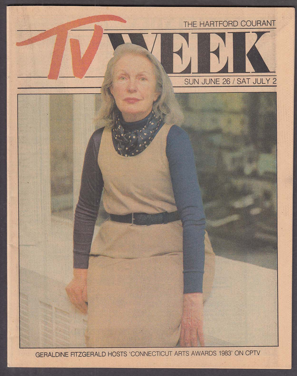 Image for TV WEEK Geraldine Fitzgerald Hartford Courant 6/26 1983