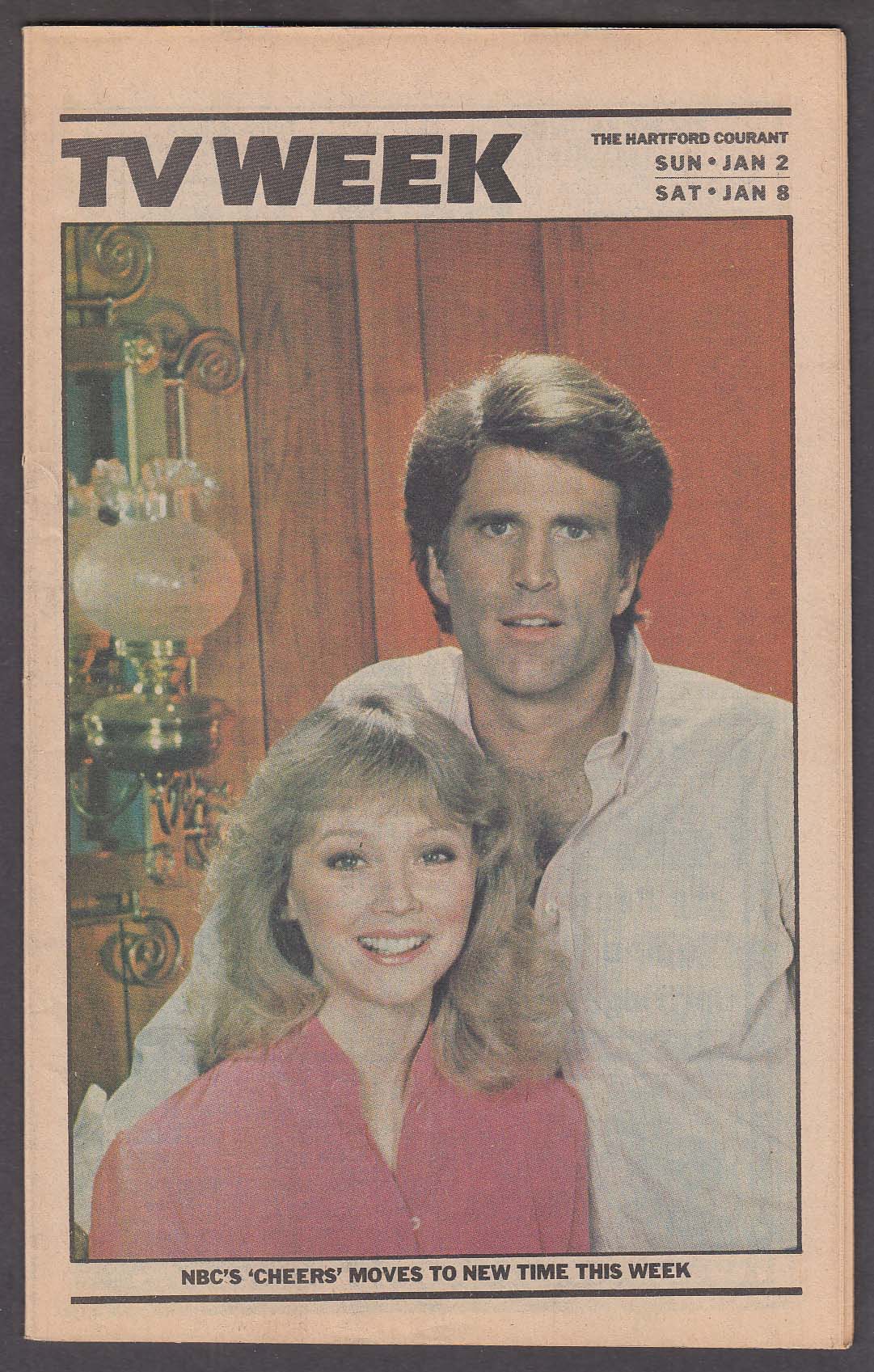 Image for TV WEEK Ted Danson Shelley Long Hartford Courant 1/2 1983