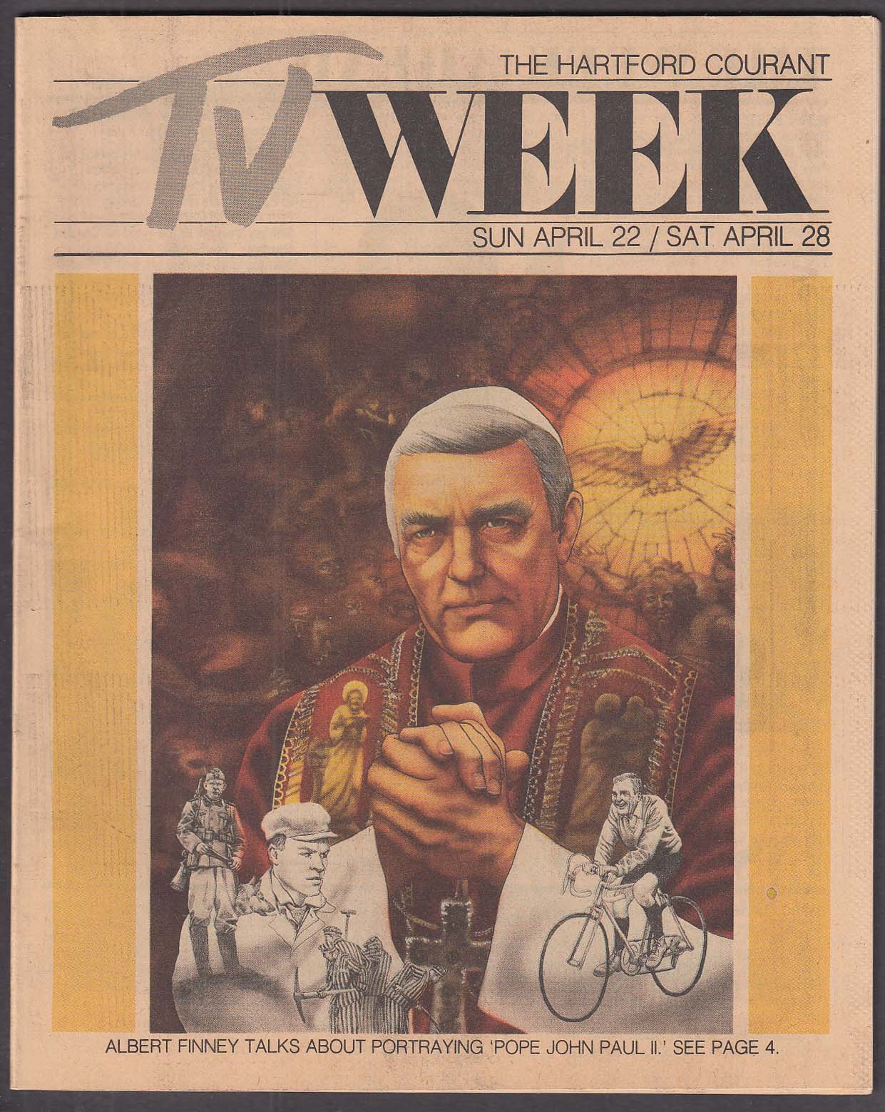Image for TV WEEK Albert Finney Hartford Courant 4/22 1984