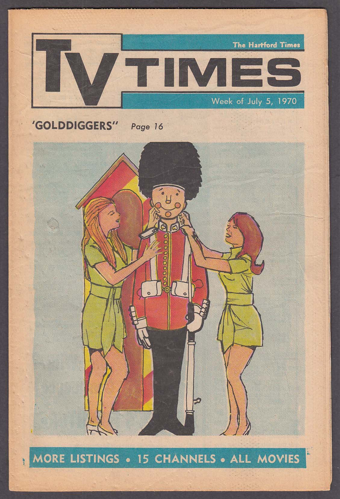 Image for TV TIMES David Frost, Golddiggers, Joanne Worley 7/5 1970 Hartford Times