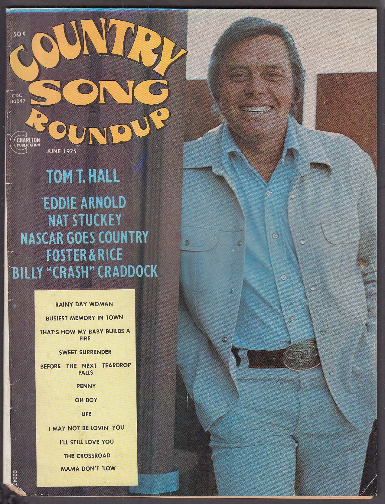 Image for COUNTRY SONG ROUNDUP Tom T Hall Eddie Arnold Nat Stuckey NASCAR ++ 6 1975