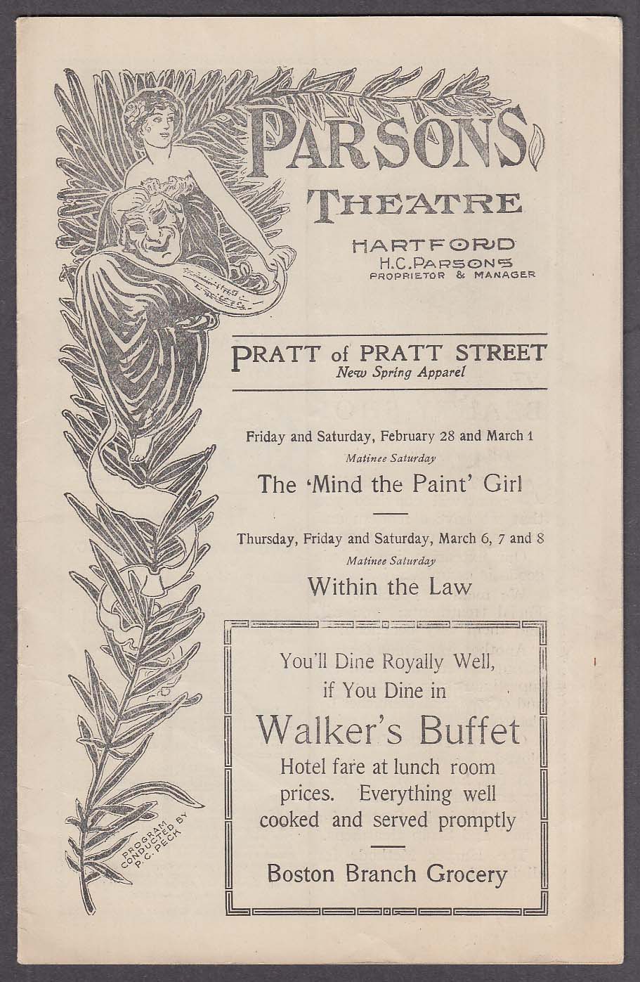 Image for Billie Burke Parsons Theatre Hartford 1919