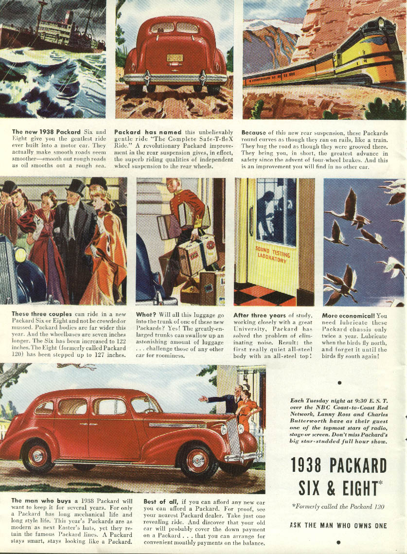 Image for 1938 Packard 6 & 8 Outboard Racing Champ Mulford Scull Camel Cigarettes ad 1937
