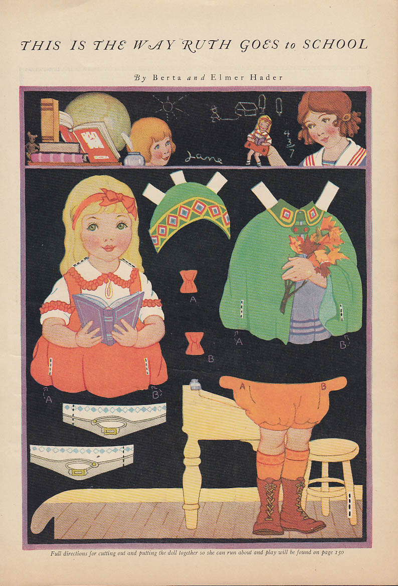 Image for Ruth Goes to School Hader paper doll / Swinnerton Canyon Kiddies page 1924