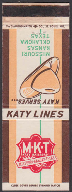 Image for Katy Lines Missouri-Kansas-Texas Railroad map-back matchcover