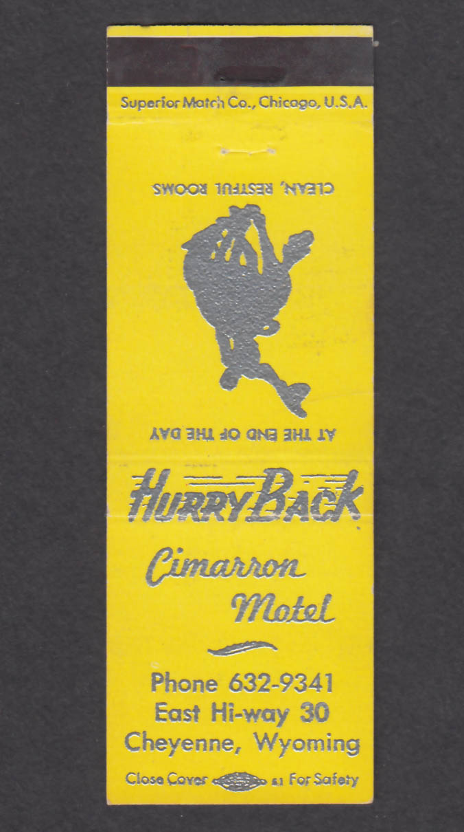 Image for Cimarron Motel Cheyenne WY matchcover