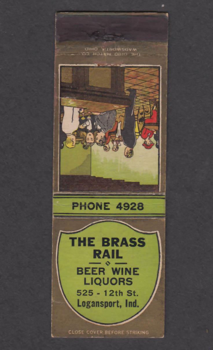 Image for The Brass Rail 525 12th St Logansport IN matchcover