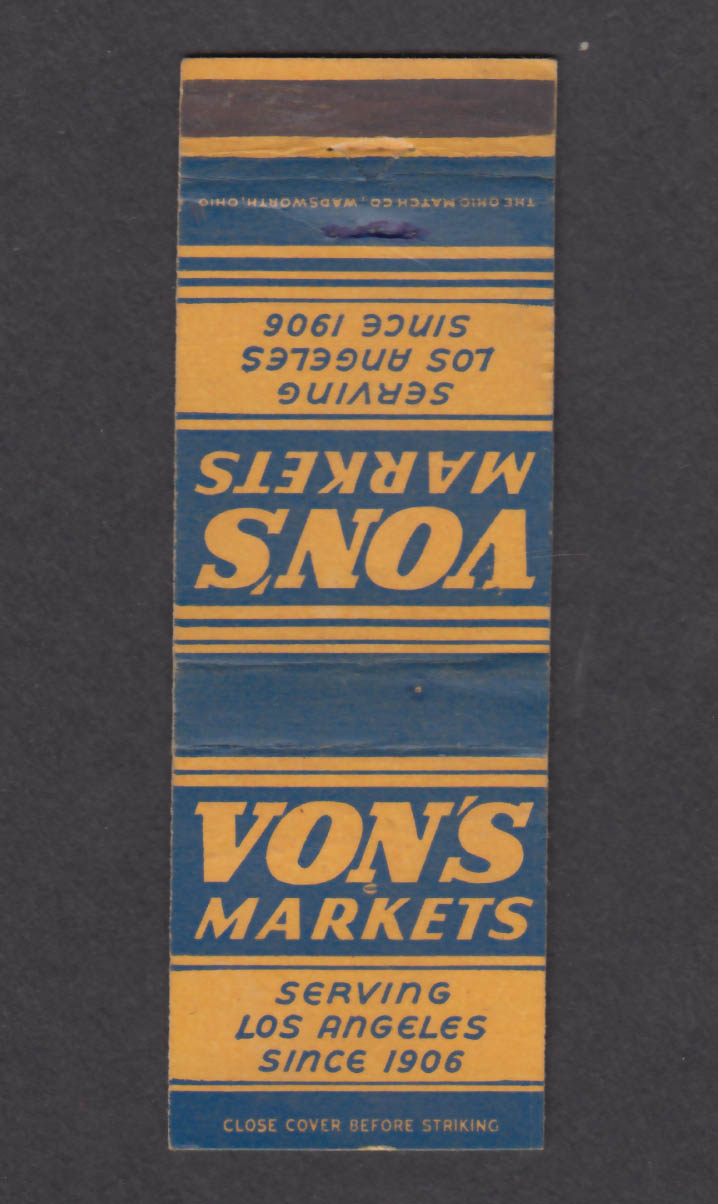 Image for Von's Markets Los Angeles CA matchcover