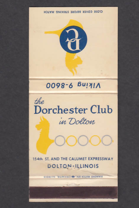 Image for Dorchester Club Dolton IL matchcover