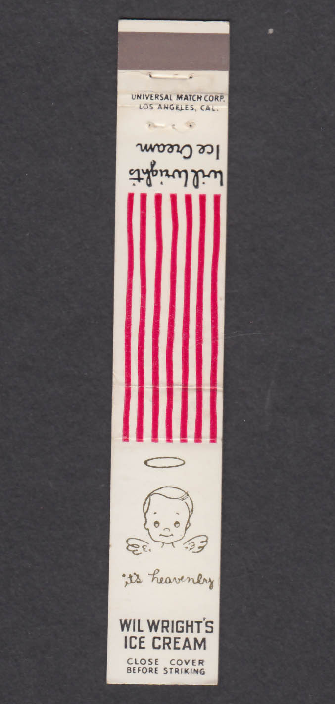 Image for Wil Wright's Ice Cream Beverly Hills Westwood Hollywood Newport Beach matchcover