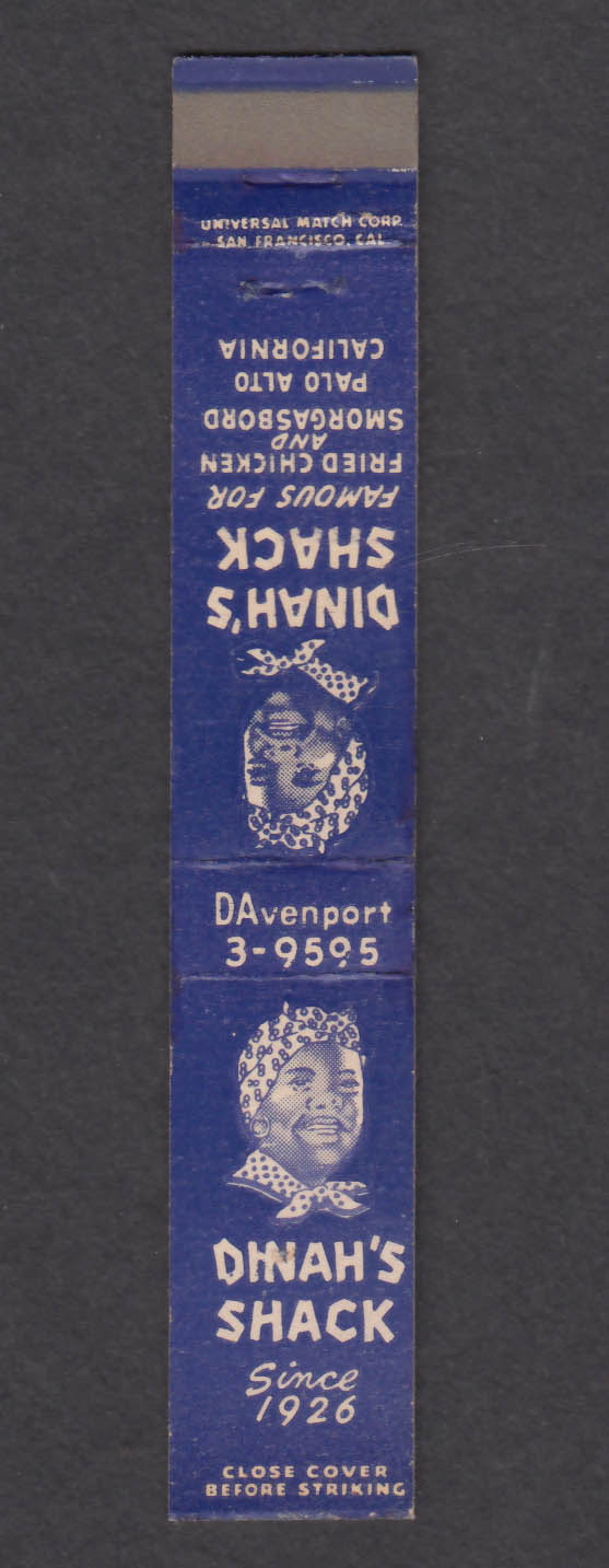 Image for Dinah's Shack Palo Alto CA matchcover