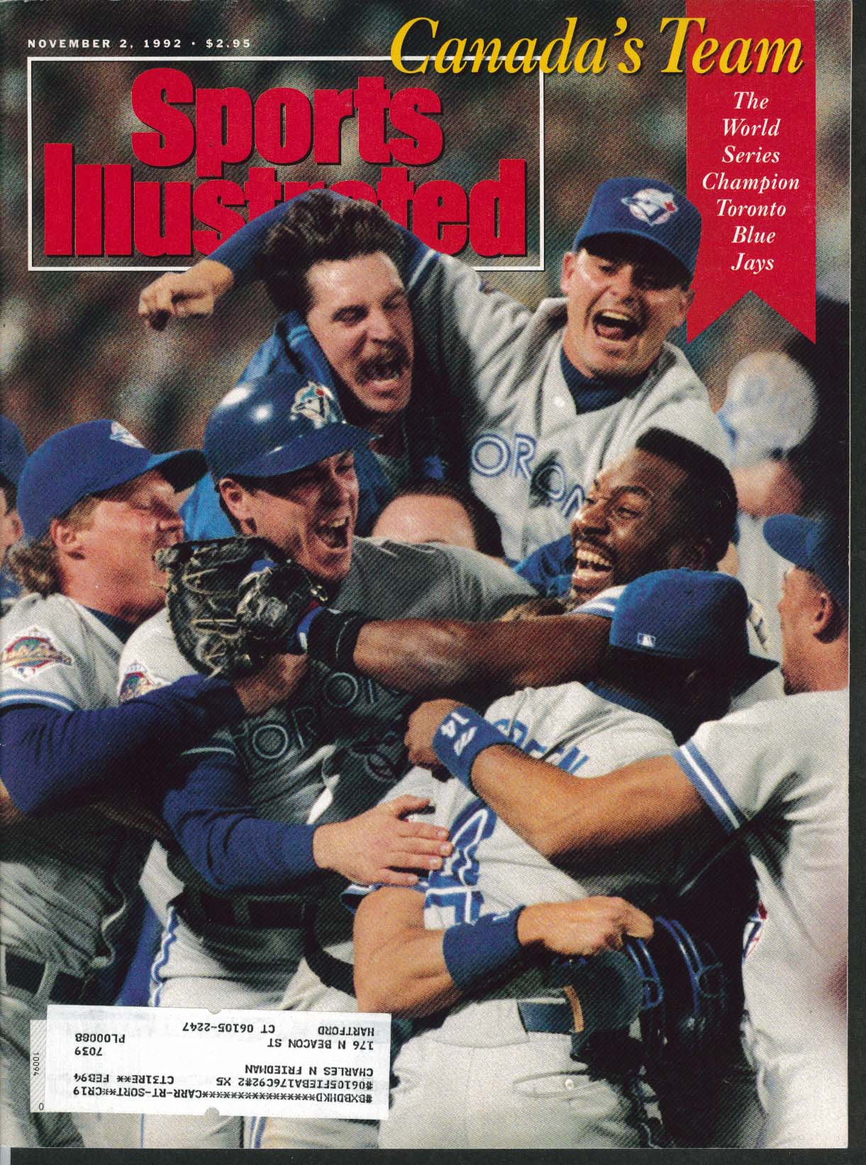 Image for SPORTS ILLUSTRATED Dave Winfield George Benton Bill Walsh New England 11/2 1992