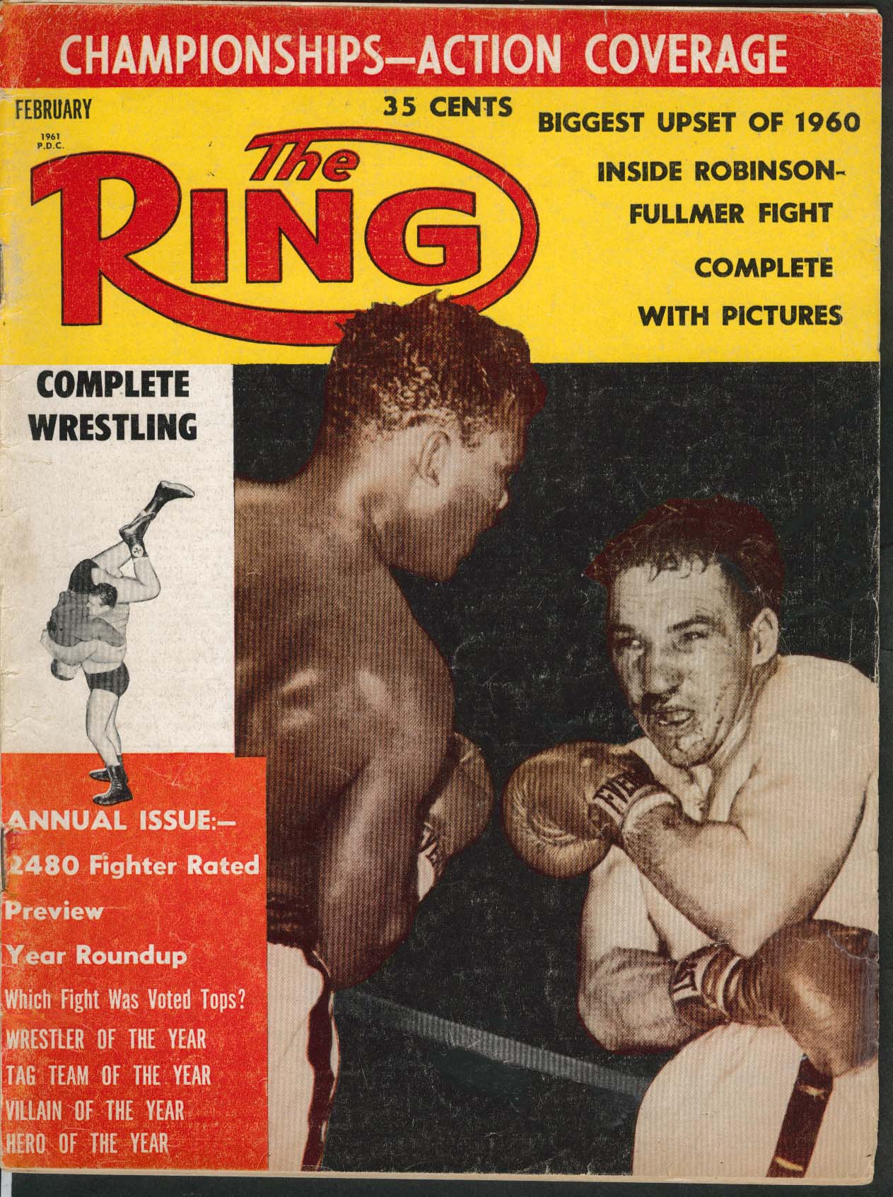Image for The RING Robinson Fullmer Nat Fleischer Paret Thompson Hank Casey ++ 1 1961