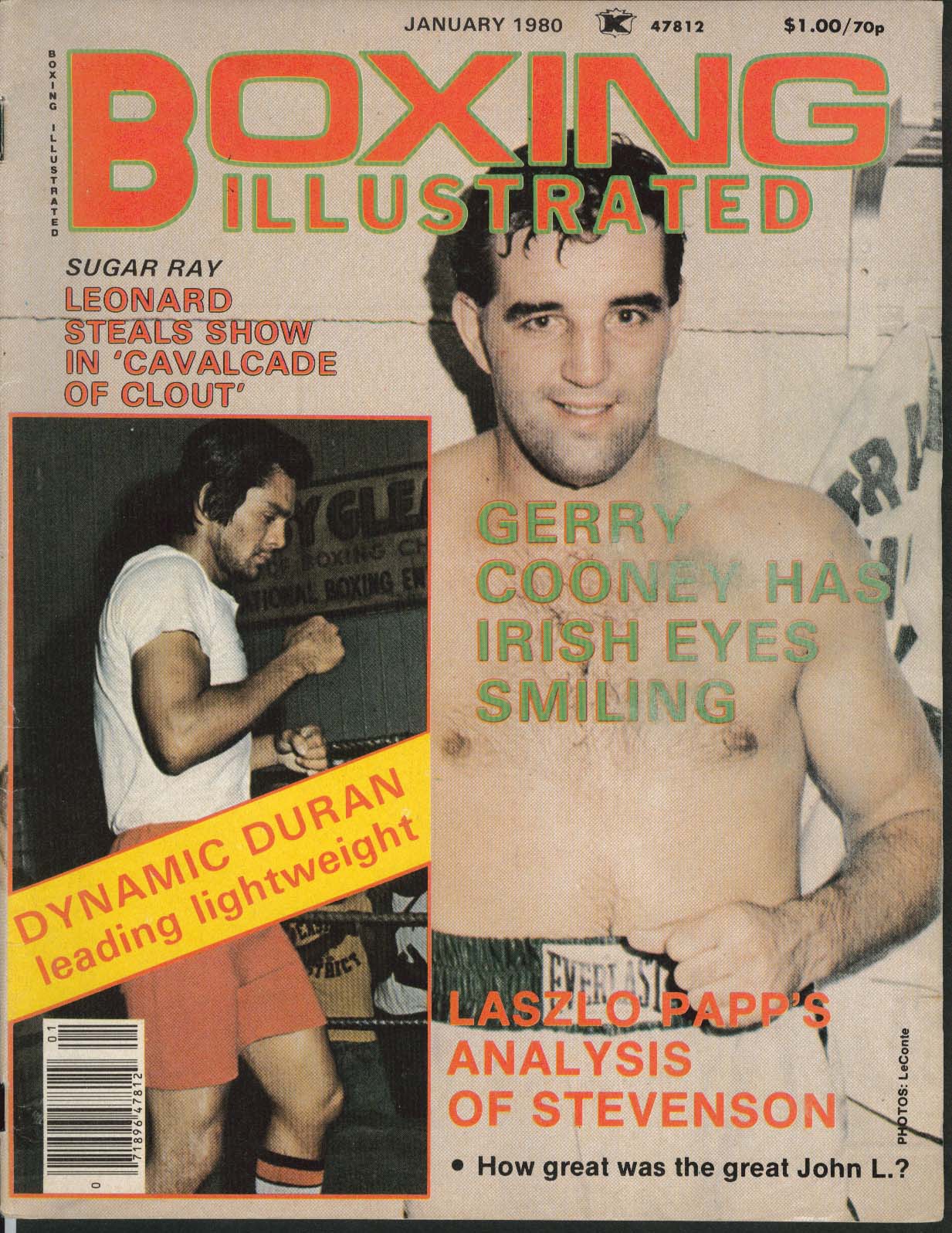 Image for BOXING ILLUSTRATED Sugar Ray Leonard Gerry Cooney Laszlo Papp Duran 1 1980