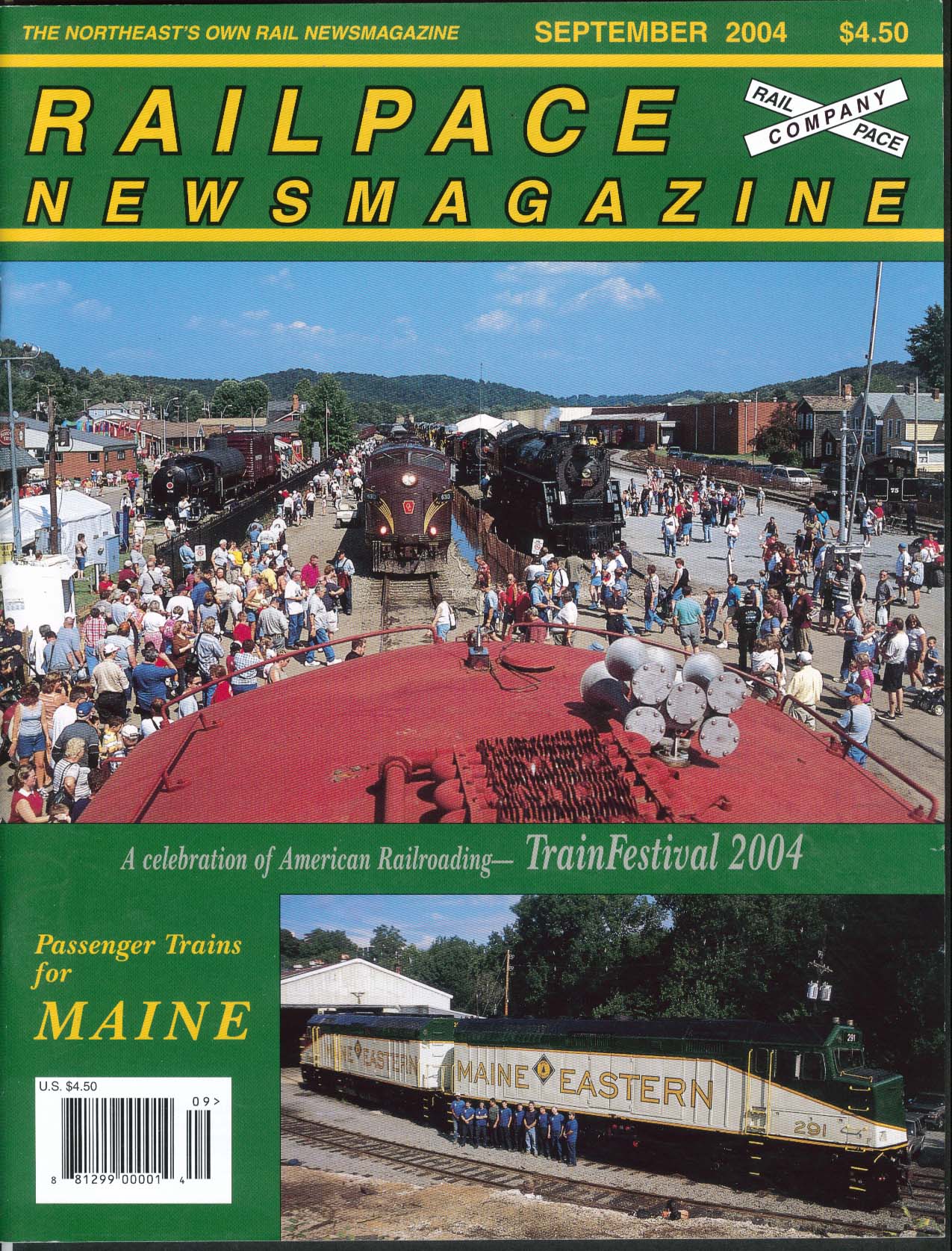 Image for RAILPACE TrainFestival Passenger Trains Maine Amtrak Genesee & Wyoming 9 2004