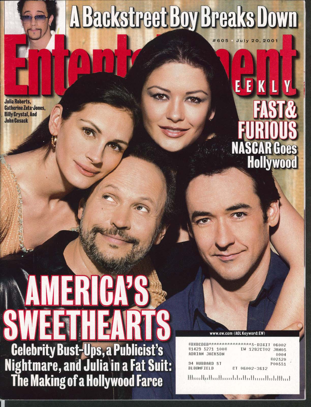 Image for ENTERTAINMENT WEEKLY #605 Billy Crystal Julia Roberts Marlon Brando ++ 7/20 2001