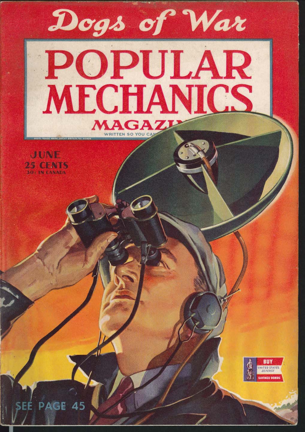 Image for POPULAR MECHANICS Army dogs Kodachrome plastics 6 1942