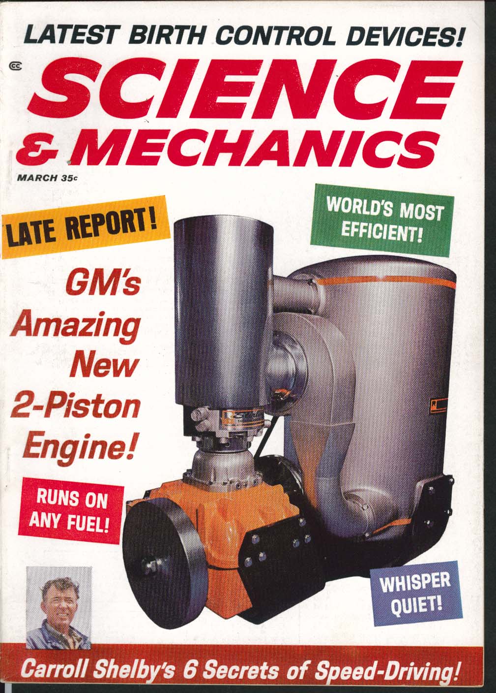 Image for SCIENCE & MECHANICS General Motors 2-Piston Engine Carrol Shelby ++ 3 1965