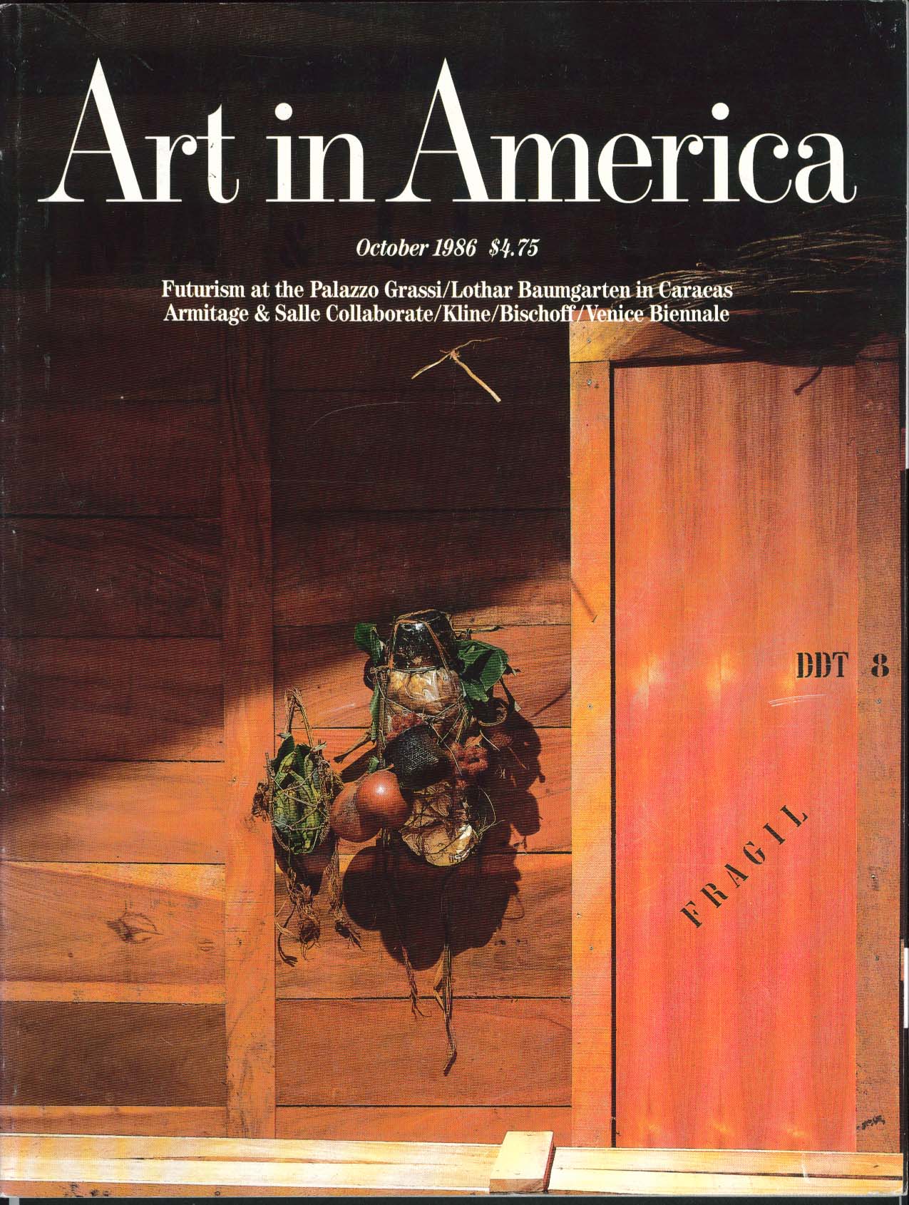 Image for ART IN AMERICA Palazzo Grassi Lothar Baumgarten Armitage Kline Bischoff 10 1986