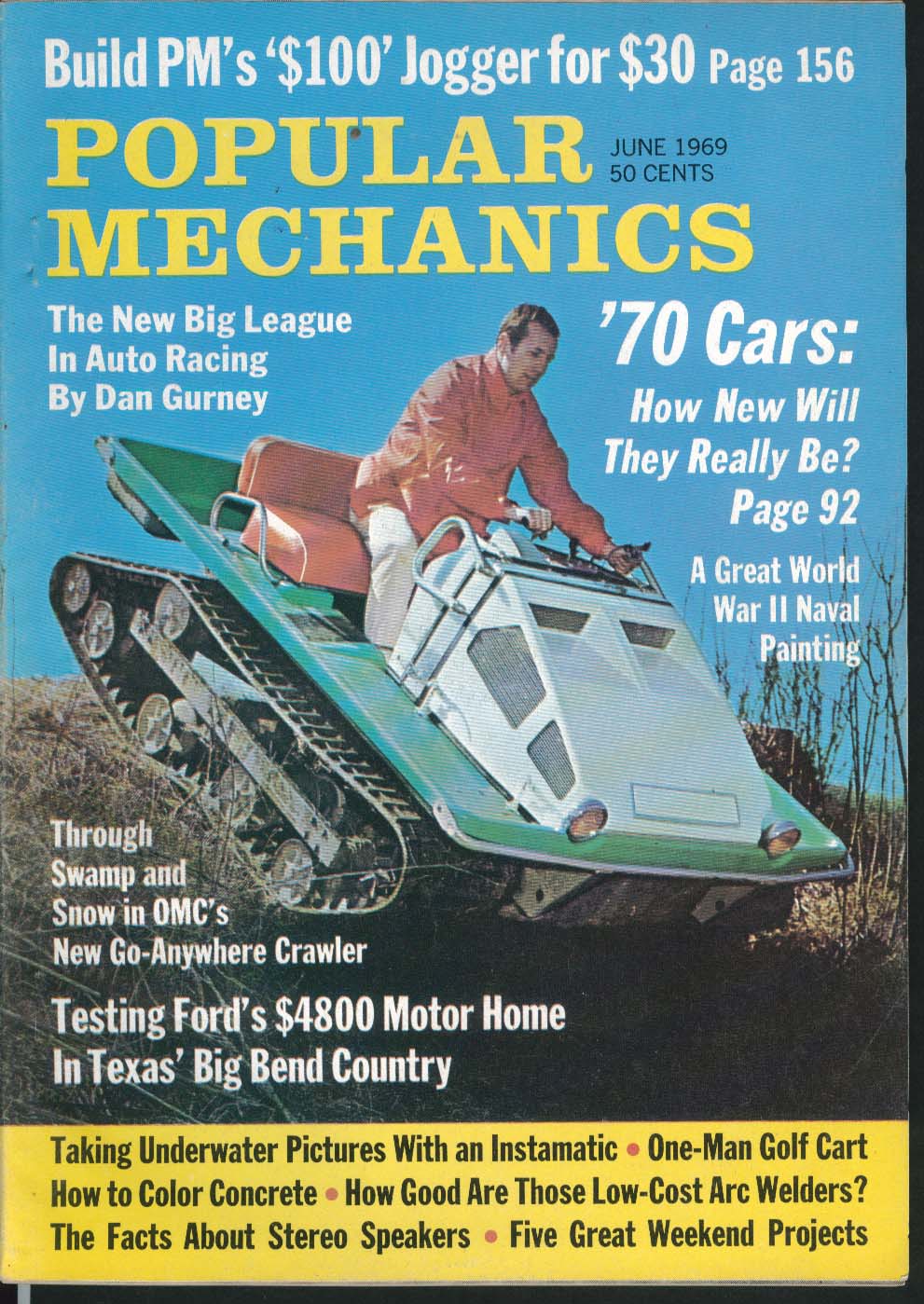 Image for POPULAR MECHANICS Dan Gurney Mercury X100 Pontiac GTO Monte Carlo preview 6 1969