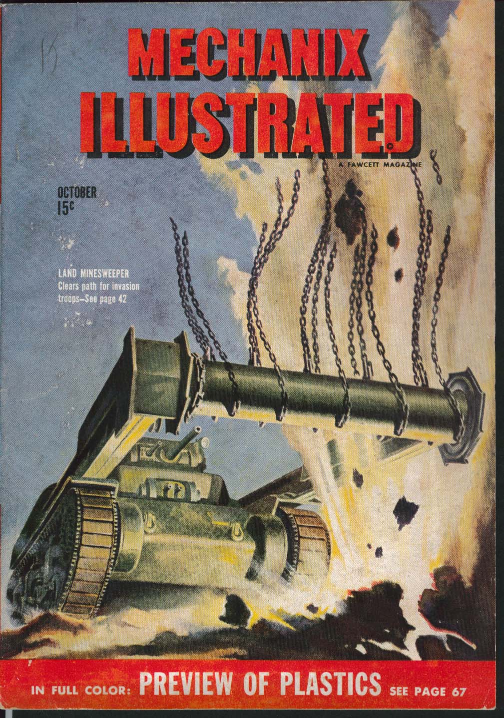Image for MECHANIX ILLUSTRATED Land Minesweeper Mangbetu Belgian Congo ++ 10 1944