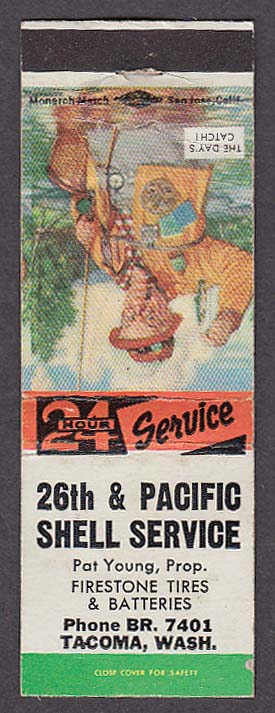 Image for 26th & Pacific Shell Service Firestone Tires & Batteries Tacoma WA matchcover