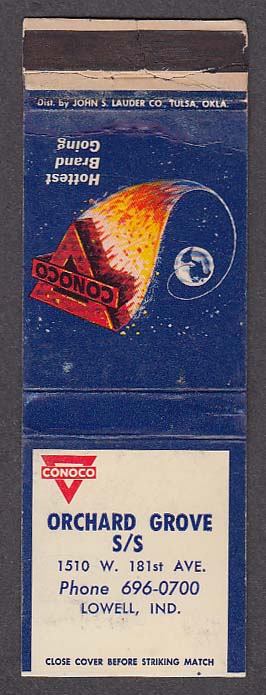 Image for Conoco Orchard Grove S/S 1510 W 181st Ave Lowell IN matchcover
