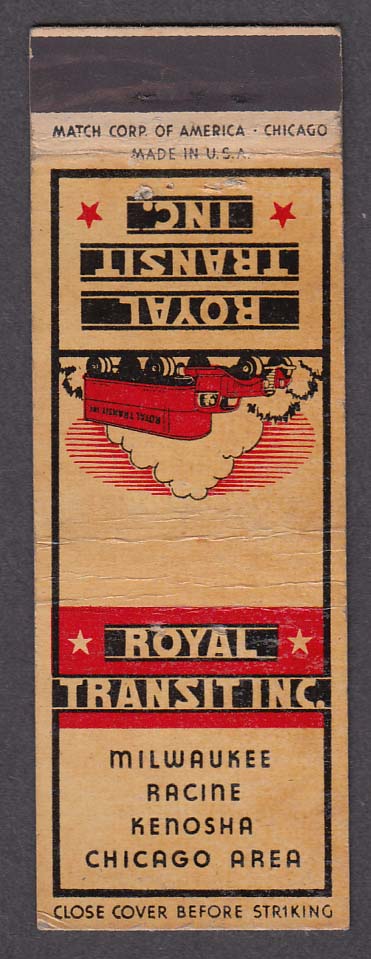 Image for Royal Transit Inc advertising matchcover