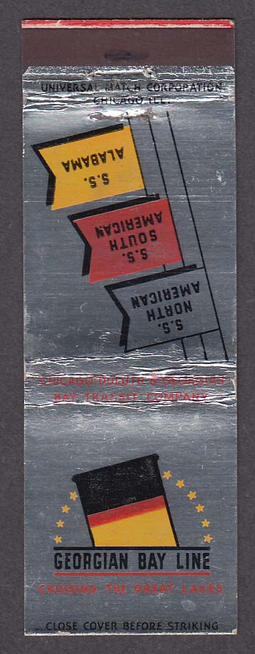 Image for Georgian Bay Line SS North American South Alabama route map matchcover