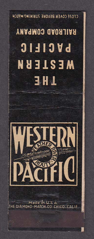 Image for Western Pacific Railroad Company Feather Route matchcover
