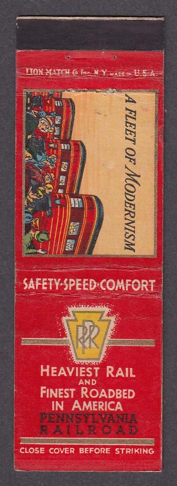 Image for Pennsylvania Railroad Fleet of Modernism Broadway Limited matchcover #1